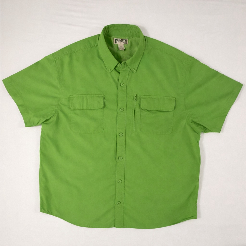 Duluth Trading Co Men's Large Green Long Sleeve Longtail T Relaxed Fit Work Tee